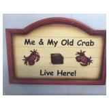 Crab Sign - plastic 15.5'x23.5'