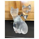 Lenox Glass cat figurine- Graceful embrace 6'
