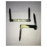 2 Imperial pocket knives - 1 w/ink pen,1.5' blades