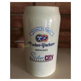 Hacker-Pschorr munchen German Beer stein 7 3/4'h