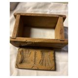Wooden buttermold box 7' x 2 1/2' x 4'