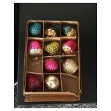 10  Vtg Christmas ornaments 1 1/2' Japan