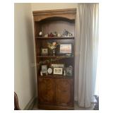 Wood cabinet/ shelves, no contents 30" x 76"