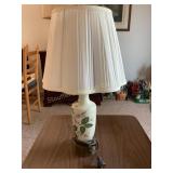 Table lamp ceramic & brass, 24" tall, works