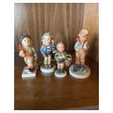 4 Goebel hummels, 5" tallest
