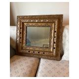 Framed mirror wood 22" x 20?