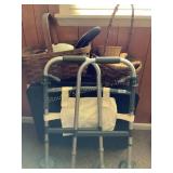 Invacare wheeled walker, shoe stretcher