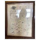 Lower Cumberland Valley map , wood frame 25