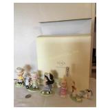 5 Lenox Peanuts golf team figurines, tallest is