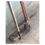 3 Hand tools - pick,edger & concrete mixer