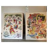 10 Vtg Playskool Golden Press puzzles, 8x10"