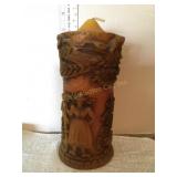 German wax candle, 8"H