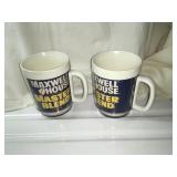 2 Vintage Maxwell House insulated coffee mugs,