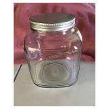 Vintage Hazel Atlas Hoosier style cracker jar,