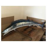 Fiberglass Wahoo fish wall mount replica, some