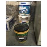 Portland cement & Quikcrete, buckets are over