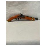 Toy cap gun wood flintlock pistol