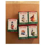 5 Disney Mickey Express train ornaments