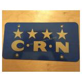 Vtg. Metal C.R.N. Licenses plate w.Virginia?