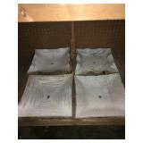 4 glass ceiling light shades 11 1/4 "x 11 1/4"