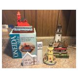 Lighthouses - stained glass lamp - st. Simons,ga