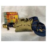 Cub scouts items,  belts 29" long, hats, shirt &