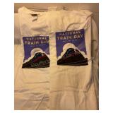 2 May 10, 2008 national train day t shirts- size