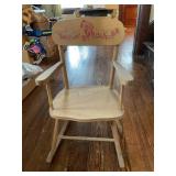 Childï¿½s wood rocker 15" x 25ï¿½ x 19ï¿½