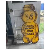 Local honey for sale 2 sided sign 39" tall