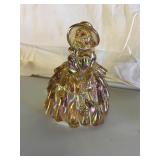 Wheaton amber carnival glass colonial lady