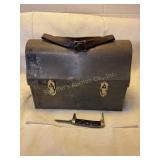 Vtg Metal lunchbox 10" x 7.5ï¿½ & pin knife 1.5ï¿½