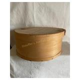 Dufecks Denmark, WI Wooden banded cheese box 16"