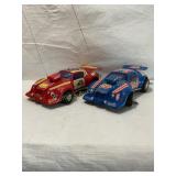 2 remote control cars, 9" long, no remotes, not