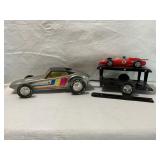 Nylint race car 10.5ï¿½ , metal trailer 9ï¿½  &