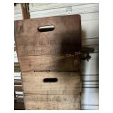 2 R W Hollis wood apple crates 18" x 12ï¿½ x 15ï¿½
