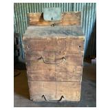 Vtg wood demijohn crate w/ bottle 12" x 21ï¿½ x 12ï¿½