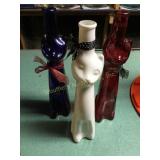 3 Happy Cat Moselland Germany glass wine bottles