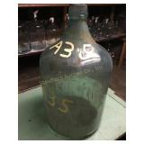 Vtg. 1926 Blue glass carboy jug 12 gal.