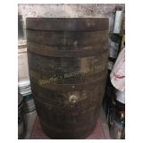 Wooden whiskey barrel 35 1/2" x 22ï¿½, no shipping