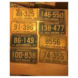 8 1960ï¿½s West Virginia license plates