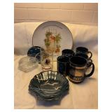 Misc glassware-Avon, Otagiri-Japan, Redskins