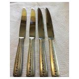 4 Towle Sterling silver handle Rambler Rose Dinner