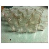 13 Ball Quilted Crystal jelly jam jars 1 pt., etc