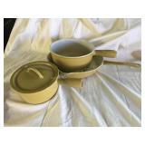 4 pc. Descoware, Belgium, largest is 9.5"W,