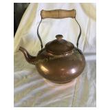 Vintage copper teapot, ODI, Portugal, 8.5x8"