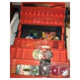 Lg. Plastic tackle box w/contents