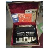 Rondini piano accordion w/case & books, etc.
