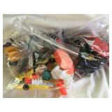 Misc plastic toys/figures, some Fisher Price, 6
