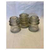 3 glass insulators- Whitaker Tatum #2, Armstrong