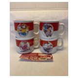4 2002 Olympic Campbellï¿½s soup mugs 4ï¿½ dia x 3